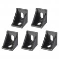 5pcs Inside Corner Bracket Gusset 35x35x29mm 3030 Angle Connectors For Series Aluminum Extrusion Profile Black 