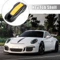 X Autohaux 1 Set Black Painted Key Cover Fob Shell For Porsche Panamera Cayenne Taycan
