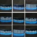 Amzstar Sound Music Activates Car Sticker Equalizer Illuminates Led Rhythm Light Flashes Blue 90x25cm