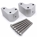 Silver Racing Lift Risers Handle Bar Adapter For Kawasaki Gtr 1400 Concours 14 Zg 2008-2018 P N Gzsp-zg-034