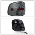 Acanii For 1997-2003 Ford F150 Pickup Flareside Smoked Lens Led Tail Lights Brake Lamps Replacement Driver Passenger