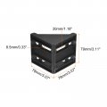 2set Inside Corner Bracket Gusset Kits 78x78x79mm 8080 Angle Connector For European Series Aluminum Profile Black 16 X Hex