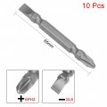Uxcell 10 Pcs Ph2 Sl6 Magnetic Double Ended Screwdriver Bits 1 4 Inch Hex Shank 2 56-inch Length S2 Power Tool