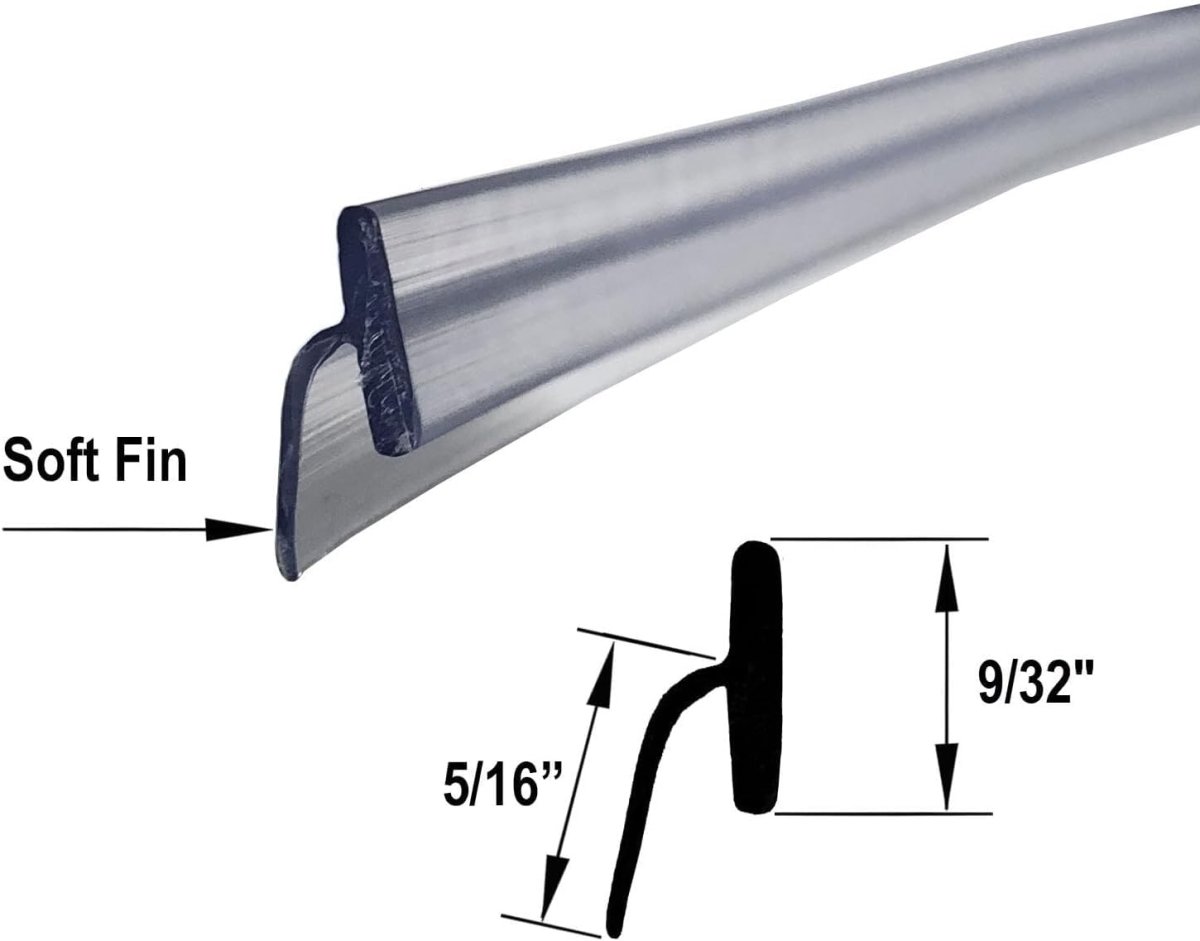 Angled Clear Vinyl T Wipe For Inswing And Outswing Shower Doors 36 In Long Vs83-36-a