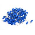 Rvs2-5 16-14 Awg Gauge Crimp Style Wire Ring Terminals With 120 Piece Blue 