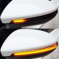 Mirror Dynamic Turn Signal Led Light Indicator For Vw Golf 5 7 Mk7 Gti R Gte Gtd With Black Shell