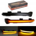 Mirror Dynamic Turn Signal Led Light Indicator For Vw Golf 5 7 Mk7 Gti R Gte Gtd With Black Shell