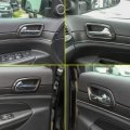 Cherocar For Jeep Grand Cherokee Inner Door Handle Bowl Decoration Ring Trim Cover 2011-2020 Interior Accessories Carbon Fiber 