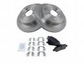 Rear Ceramic Brake Pads And Rotor Kit Compatible With 2013-2019 Nissan Pathfinder 