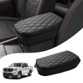 Center Console Cover For Nissan Frontier 2022-2025 2026 Accessories Armrest Cushion Nappa Leather Middle Covers Pad 