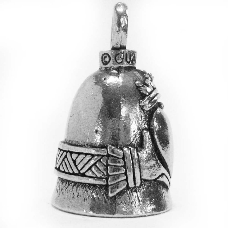 Guardian Bell Celtic Claddagh Heart Motorcycle Biker Luck Riding Silver