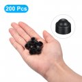 Uxcell Plastic Dome Bolt Nut Protection Cap Covers M5 8mm Hex Screw Cover Black 200pcs