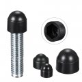 Uxcell Plastic Dome Bolt Nut Protection Cap Covers M5 8mm Hex Screw Cover Black 200pcs