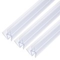 Shower Door Bottom Seal Sweep For 1 4 Thick Glass 47 Long 15 7 X 3 Pcs 5 Section Segmented Frameless Strip With Double Drip 