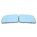Fydun Pair Of Heated Wing Mirror Glass With Backing Plate Driver Side Left Rear View Blue Tinted For Bmw X5 E53 1998-2006