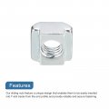 Uxcell T Nuts 50pcs Nickel Plated Carbon Steel Slot Bolts 2020 Series M5 Hammer Head Fastener Sliding For Aluminum Extrusion