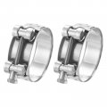 2pcs T-bolt Hose Clamp Working Range 56-59mm 304 Stainless Steel Intake Intercooler Clamps Adjustable Tube For Tubes Pipes 