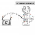 25 Row An10-10an Universal Aluminum Engine Transmission Oil Cooler Kit Filter Relocation