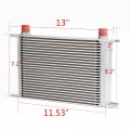 25 Row An10-10an Universal Aluminum Engine Transmission Oil Cooler Kit Filter Relocation