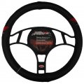 Toolus Steering Wheel Cover Sporty Modern Design Protection From Heat Cold Enhanced Grip Easy Installation 