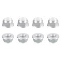 Nylon Insert Hex Lock Nuts 8pcs M3 X 0 5mm Aluminum Alloy Self-locking Anodizing Flange Nut For Fasteners Silver 