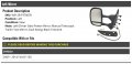 Left Mirror Power Tow Manual Telescopic Dual Swing Black Textured Compatible With 2009-2014 Ford E-150
