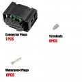Uxcell 1 Set 8 Pin No 4f0972708 Wiring Plug Sensor Connector Adapter Clip Kit Replacement For Vw Audi