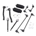 10pcs Front Tie Rod Sway Bar Rack And Pinion Bellow Replacement For Nissan Altima 2007-2013 Es800357 Es800358 
