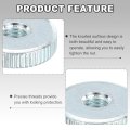 Knurled Thumb Nuts M6 Female Thread Thin Type Zinc-plated Carbon Steel Nut Flat Head Through Hole Lock Adjusting For 3d Printer