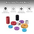 Knurled Thumb Nuts M6 Female Thread Thin Type Zinc-plated Carbon Steel Nut Flat Head Through Hole Lock Adjusting For 3d Printer