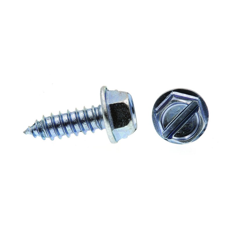 Prime-line Sheet Metal Screw Self-tapping Slotted Hex Washer Head 14 X 3 4 In Zinc Plated Steel Pack Of 100