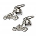 Ytruoyi 2 Pcs Motorcycle Helmet Key Rings Creative 3d Metal Keyring Motor Keychain Motorbike Gifts For Men And Women 