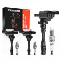 A-premium Set Of 3 Ignition Coil Pack And Iridium Spark Plugs Compatible With Mitsubishi Montero 20 2004 2005 2006 V6 3 8l Sohc