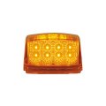 United Pacific 39527 17led Reflector Sqre Cab Light Polycarbonate Lens Reflective Chrome Inner Housing Dot Sae A Amber Led 