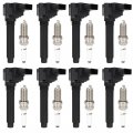 Aintier 8 Ignition Coils Wilth Iridium Spark Plugs13-18 A8 13-21 S6 13-18 S7 13-16 S8 4 0l V8 079905110l 079905110p Uf-714