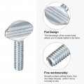 Uxcell 1 4-20 X 3 4 Thumb Screws 10pcs Carbon Steel Fully Thread Galvanized Finger Tight Racket Screw