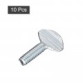 Uxcell 1 4-20 X 3 4 Thumb Screws 10pcs Carbon Steel Fully Thread Galvanized Finger Tight Racket Screw