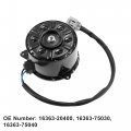 X Autohaux 16363-20400 Radiator Fan Motor For Toyota Highlander 2006-2007 Lexus Rx400h 2006-2008 5 Blade Driver Side