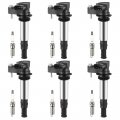 Mas Set Of 6 Ignition Coils Pack Uf375 Iridium Spark Plugs 6509 For Buick Enclave Cadillac Cts Srx Saturn Outlook Gmc Acadia 3 