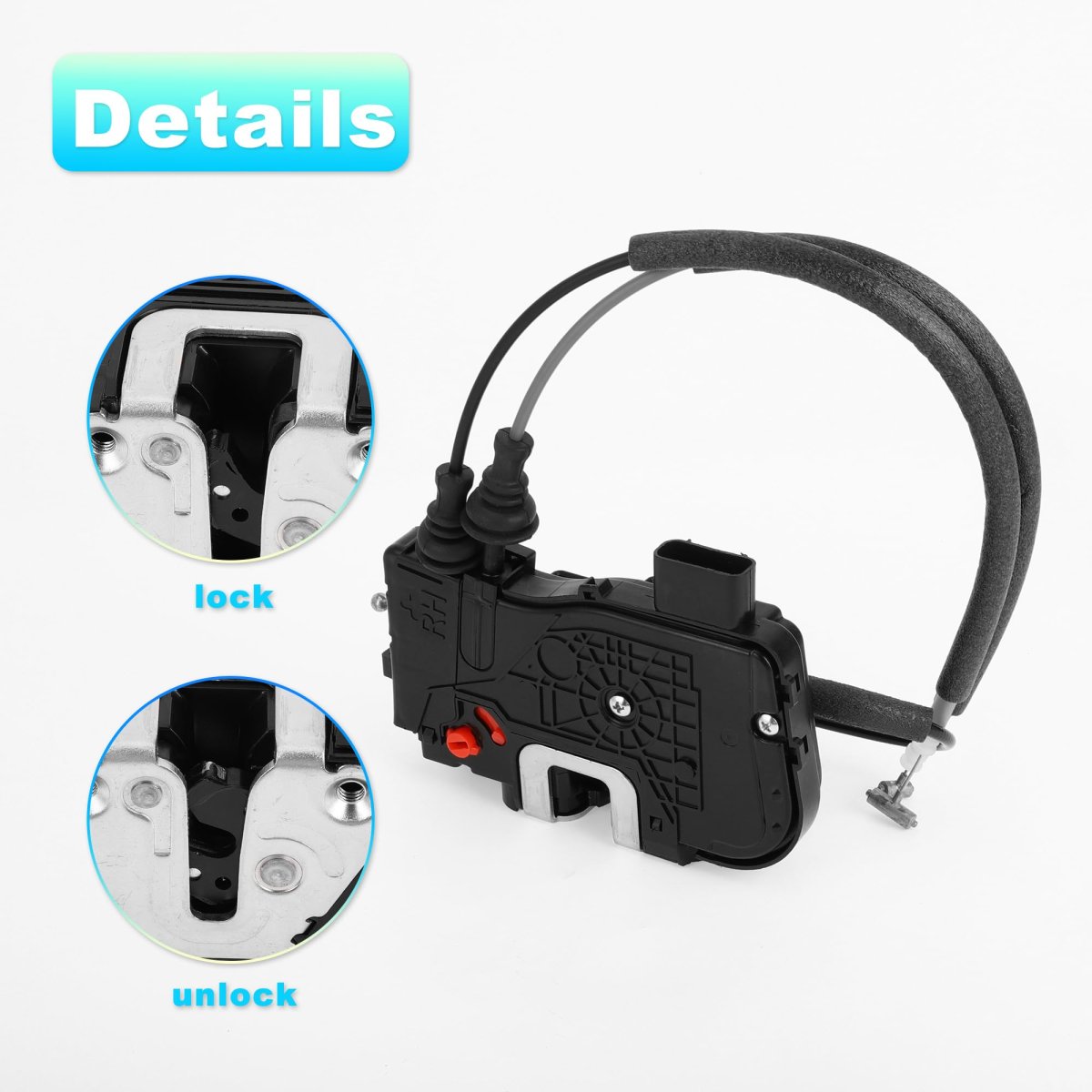 Rear Right Passenger Side Power Door Lock Actuator Motor With Cable For Hyundai Azera 2011-2016 Latch Assembly Replace No
