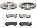 Front Ceramic Brake Pad And Rotor Kit Compatible With 1999-2006 Chevy Silverado 1500 