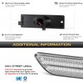 Vipmotoz Full Led Rear Red Chrome Side Marker Lights Compatible With 1993-2002 Chevy Camaro Housing Clear Lens Pair Set