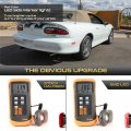 Vipmotoz Full Led Rear Red Chrome Side Marker Lights Compatible With 1993-2002 Chevy Camaro Housing Clear Lens Pair Set
