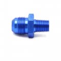 Blue Aluminum Alloy An8-1 4npt Straight Fuel Oil Hose Fitting Adapter For Car