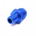 Blue Aluminum Alloy An8-1 4npt Straight Fuel Oil Hose Fitting Adapter For Car