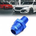 Blue Aluminum Alloy An8-1 4npt Straight Fuel Oil Hose Fitting Adapter For Car