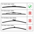 X Autohaux 4pcs 475mm 650mm 19 26 8x10mm 3 Section Car Windshield Wiper Blade Refill