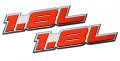 Erpart 1 8l Liter Embossed Red On Highly Polished Silver Real Aluminum Auto Emblem Badge Nameplate Compatible With Honda Nissan