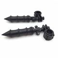 Black Bamboo Style Foot Peg Footrest With Mounting Kit Clamps 1 And 4 For Goldwing Vtx1300 Shadow Valkyrie Triumph Front Engine 
