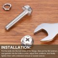 M6 X 16mm Flanged Hex Head Bolts 10pcs 304 Stainless Steel Flange Hexagon Screws With Nuts Flat Lock Washers Fully Threaded For